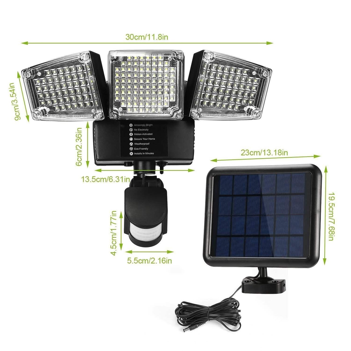 Solar Lights Outdoor 188 LEDs
