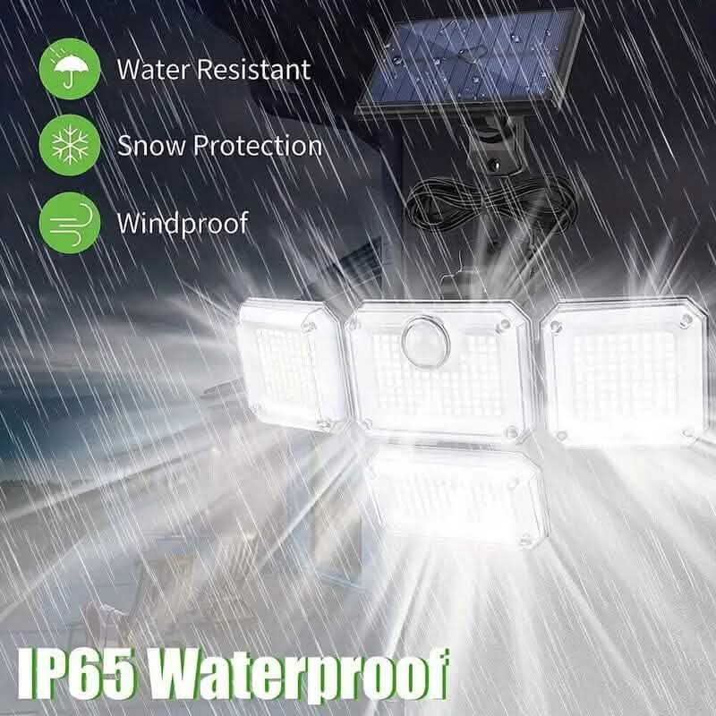 Solar Outdoor Lights 333 LEDs Motion Sensor Lights 4 Heads