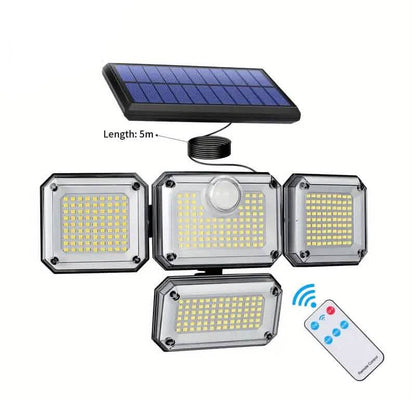 Solar Outdoor Lights 333 LEDs Motion Sensor Lights 4 Heads