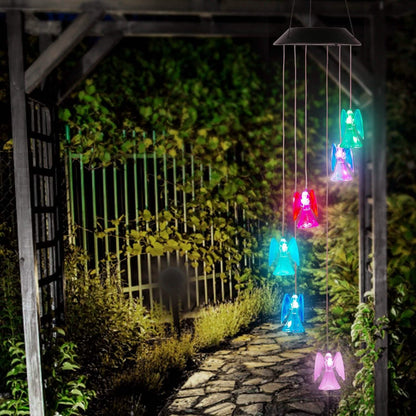 Solar Powered Angel Lights Wind Chimes LED Color Changing