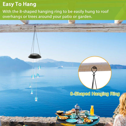 Solar Powered Angel Lights Wind Chimes LED Color Changing
