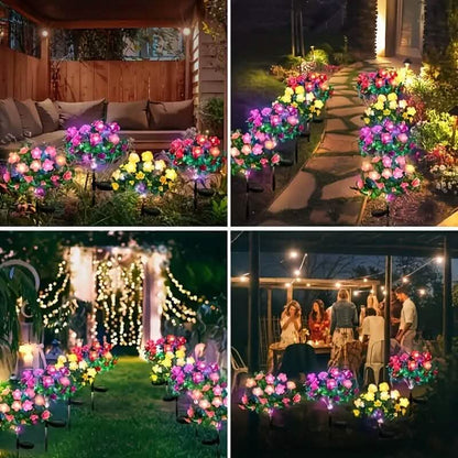 Solar-Powered Camellia Tree Lights