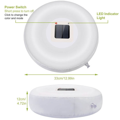 Solar Powered Floating Pool Lamps Light Sensor