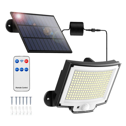 Solar Powered Flood Light Solar IP65 Waterproof Motion Sensor with Remote