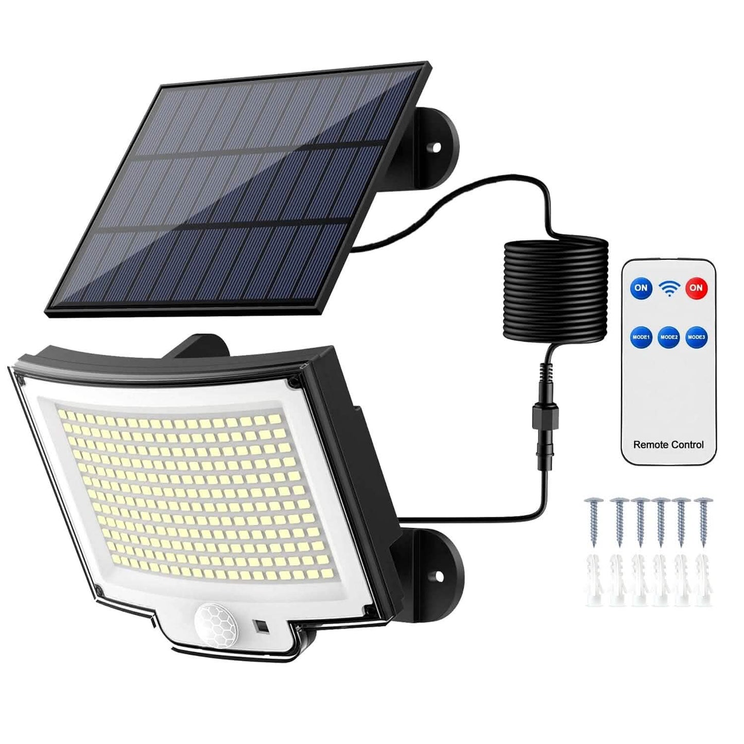 Solar Powered Flood Light Solar IP65 Waterproof Motion Sensor with Remote