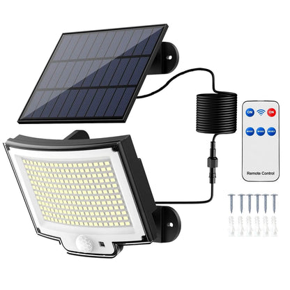 Solar Powered Flood Light Solar IP65 Waterproof Motion Sensor with Remote