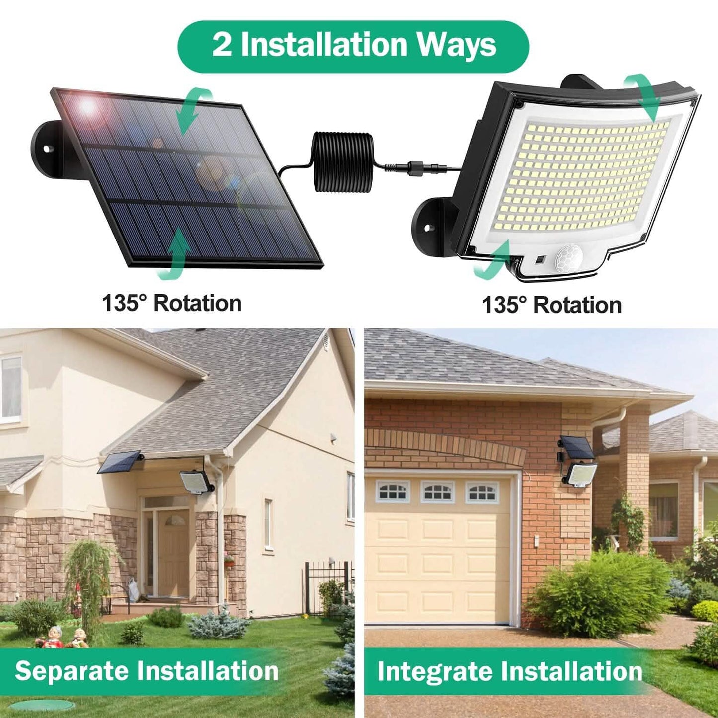Solar Powered Flood Light Solar IP65 Waterproof Motion Sensor with Remote
