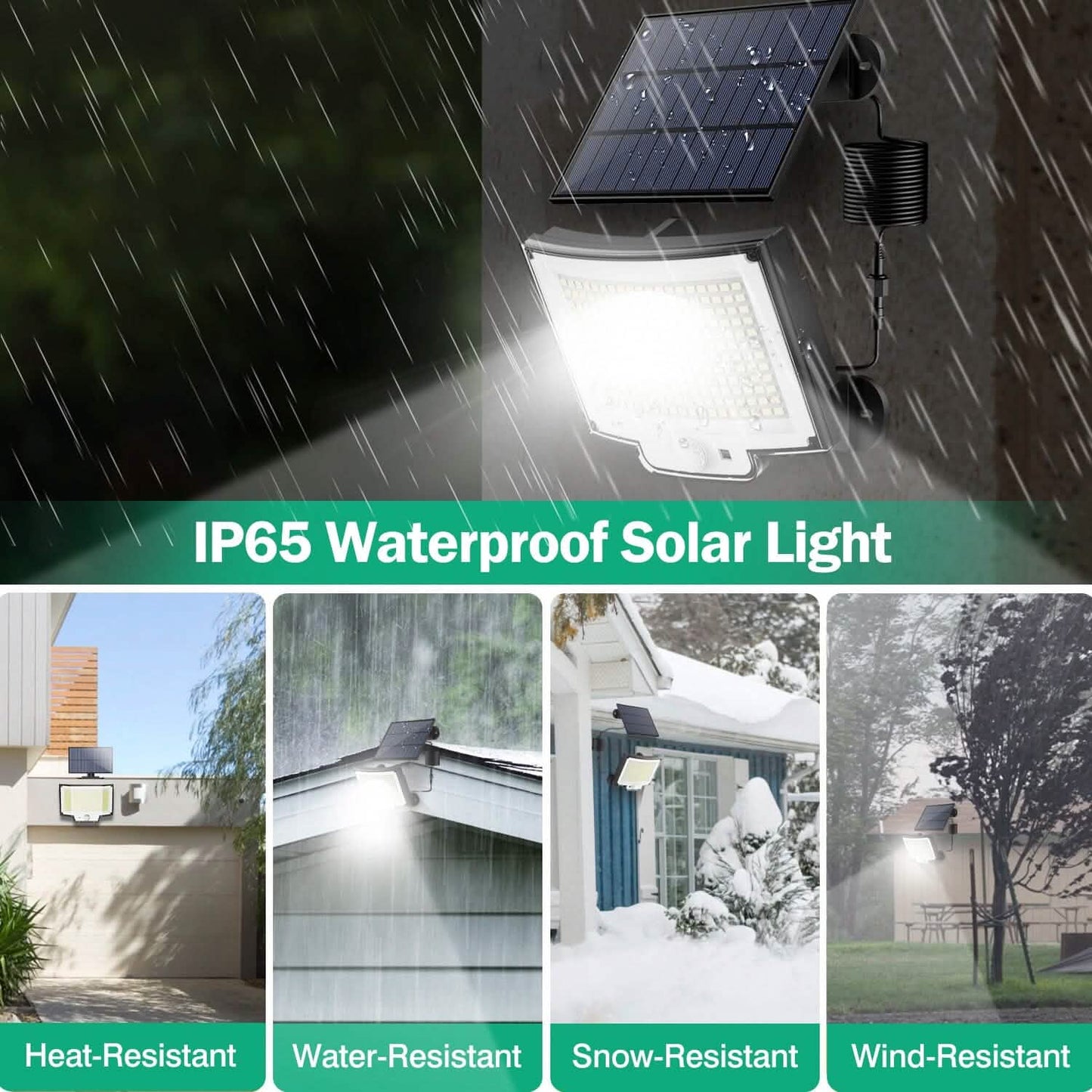 Solar Powered Flood Light Solar IP65 Waterproof Motion Sensor with Remote