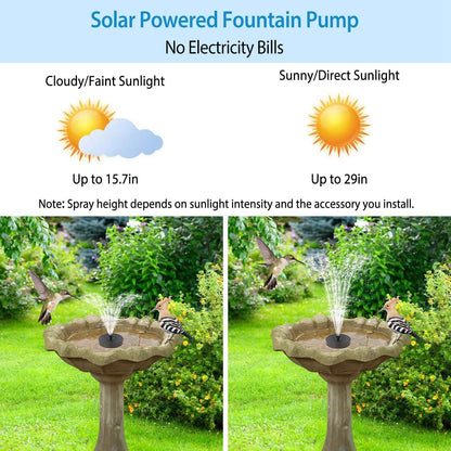 Solar Powered Fountain Pump Floating Bird Bath Pond Pump