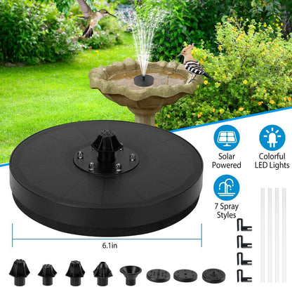 Solar Powered Fountain Pump Floating Bird Bath Pond Pump