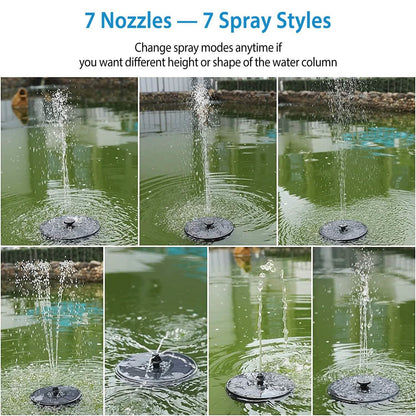 Solar Powered Fountain Pump Floating Bird Bath Pond Pump