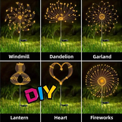 Solar-Powered Garden Lights with 60 LED and 8 Lighting Modes