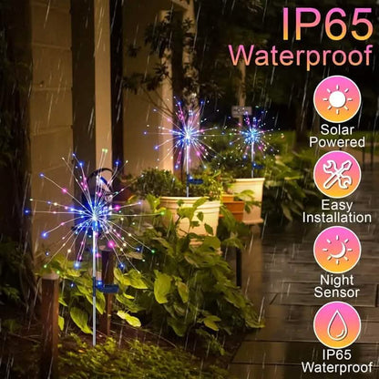 Solar-Powered Garden Lights with 60 LED and 8 Lighting Modes