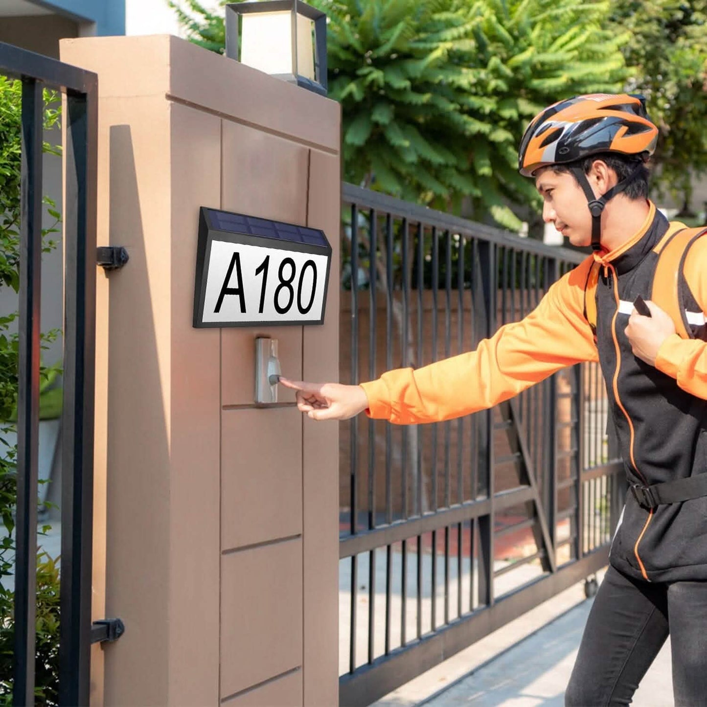 Solar Powered House Numbers LED Address Plaque Sign