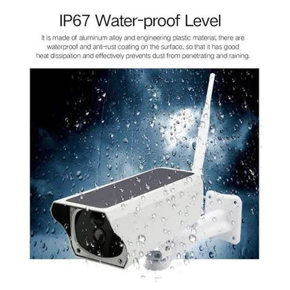 Solar Powered IP Camera with Rechargable Batteries HD 1080p Loop Recording