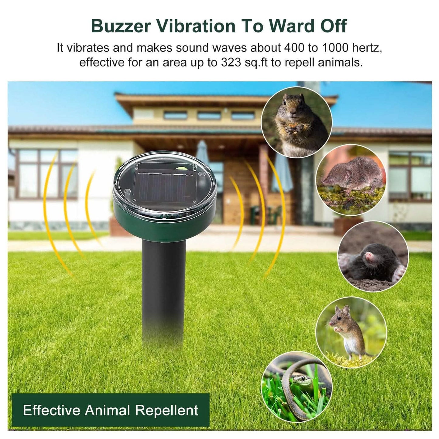 Solar Powered Mole Repeller