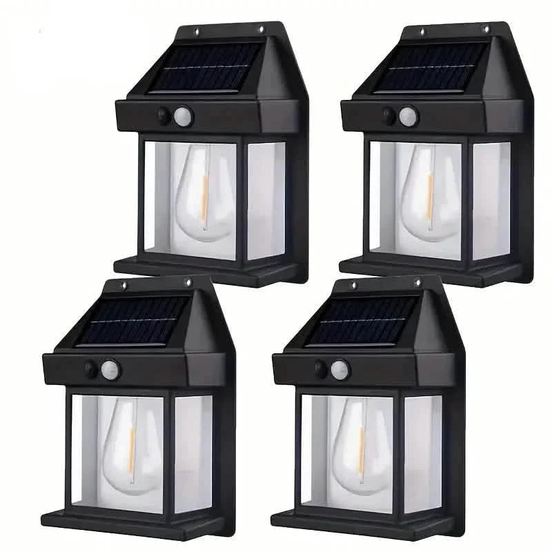 Solar-Powered Motion-Sensor Outdoor Wall Light