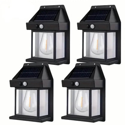 Solar-Powered Motion-Sensor Outdoor Wall Light