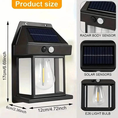 Solar-Powered Motion-Sensor Outdoor Wall Light
