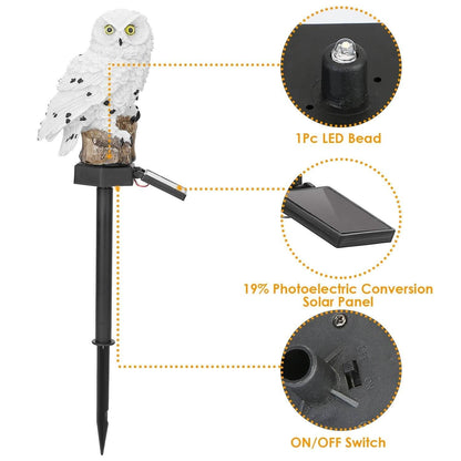 Solar Powered Owl Garden Light IP65 Waterproof