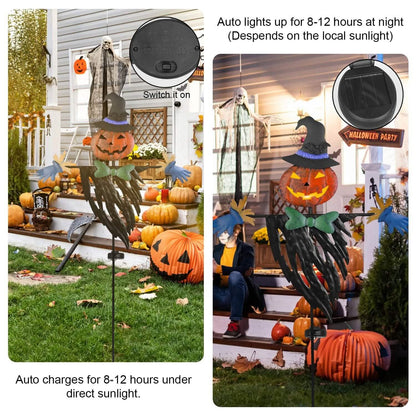 Solar Powered Scarecrow Shape Stake Light Halloween Decoration