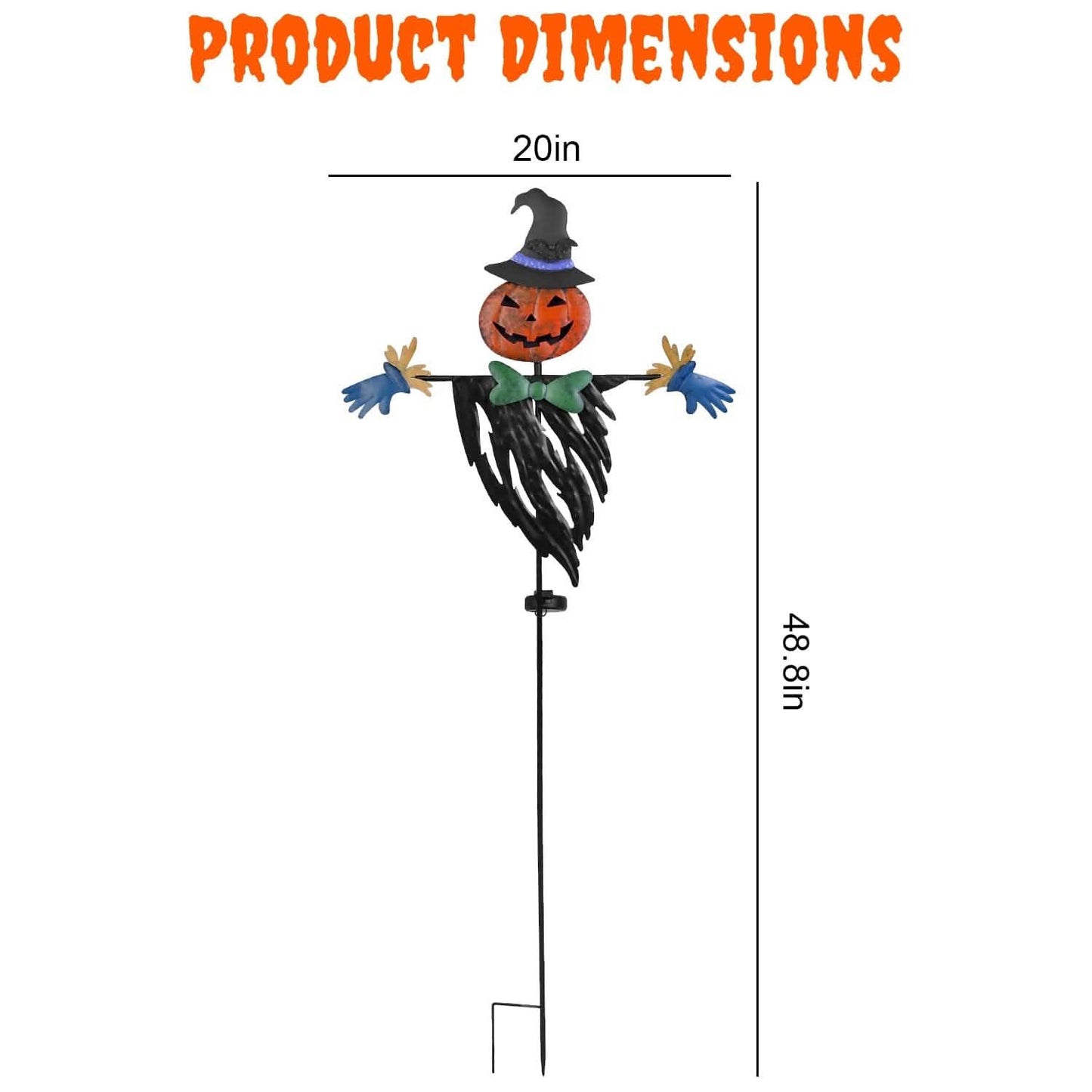 Solar Powered Scarecrow Shape Stake Light Halloween Decoration