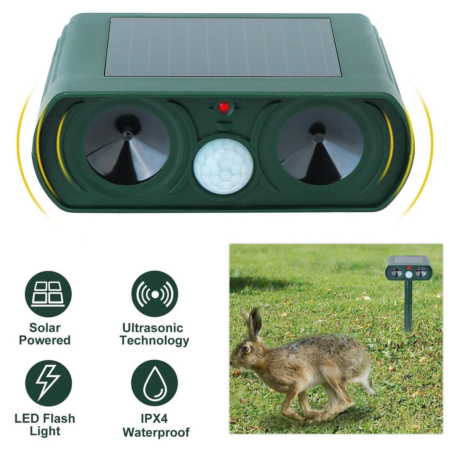 Solar Powered Ultrasonic Animal Repeller