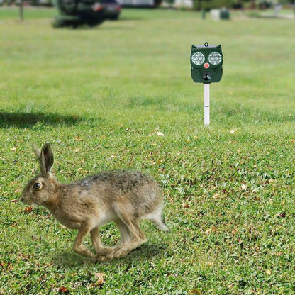 Solar Powered Ultrasonic Animal Repeller PIR Motion Sensor