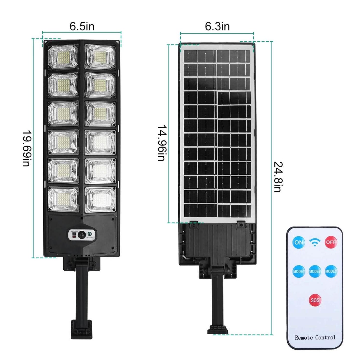 Solar Powered Wall Light Beads PIR Motion Sensor
