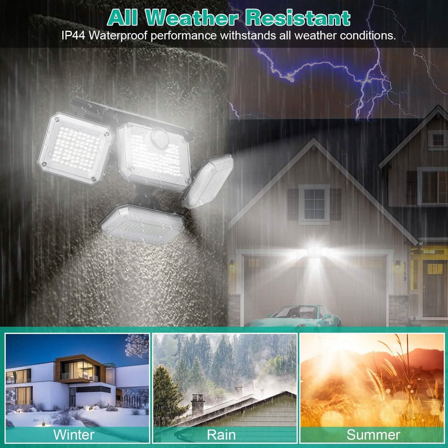 Solar Powered Wall Lights Outdoor Motion Sensor Lamps