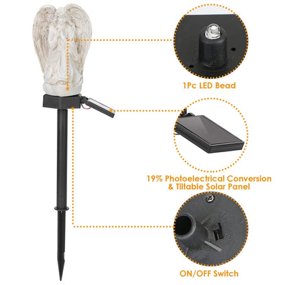 Solar Praying Angle Statue Garden Light