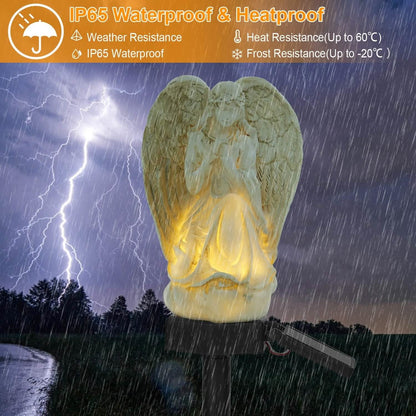 Solar Praying Angle Statue Garden Light