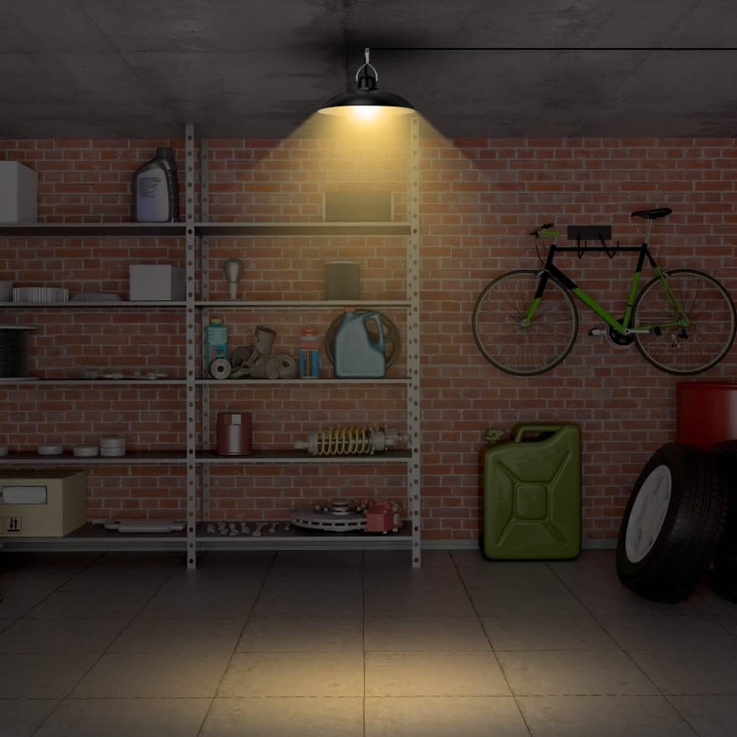 Solar Shed Light Sensor Hanging Lamp