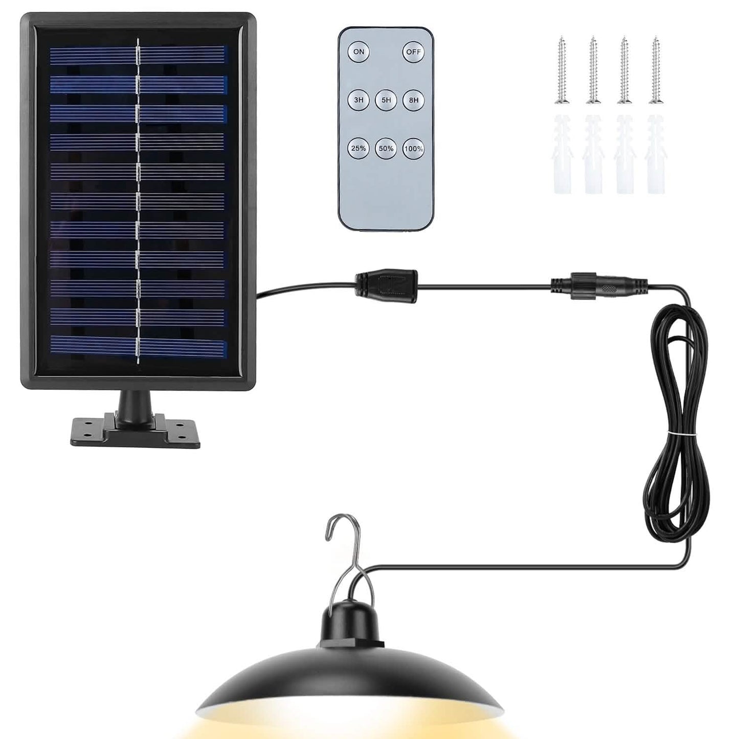 Solar Shed Light Sensor Hanging Lamp