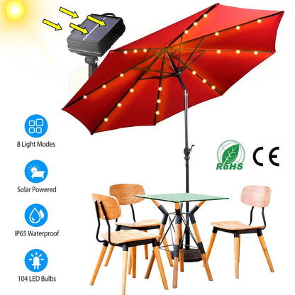 Solar Umbrella Outdoor String Light