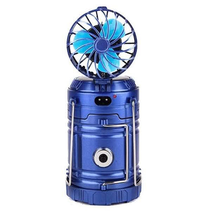 Solar USB Charging Tent Light + Fan