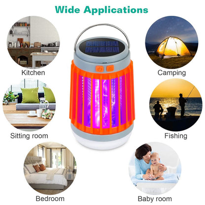 Solar USB Electric Bug Zapper with 5 Light Modes Hanging Hook