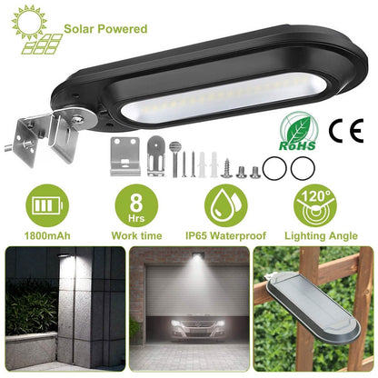 Solar Wall Light Outdoor 18 LED's Dusk to Dawn Fence Lamp
