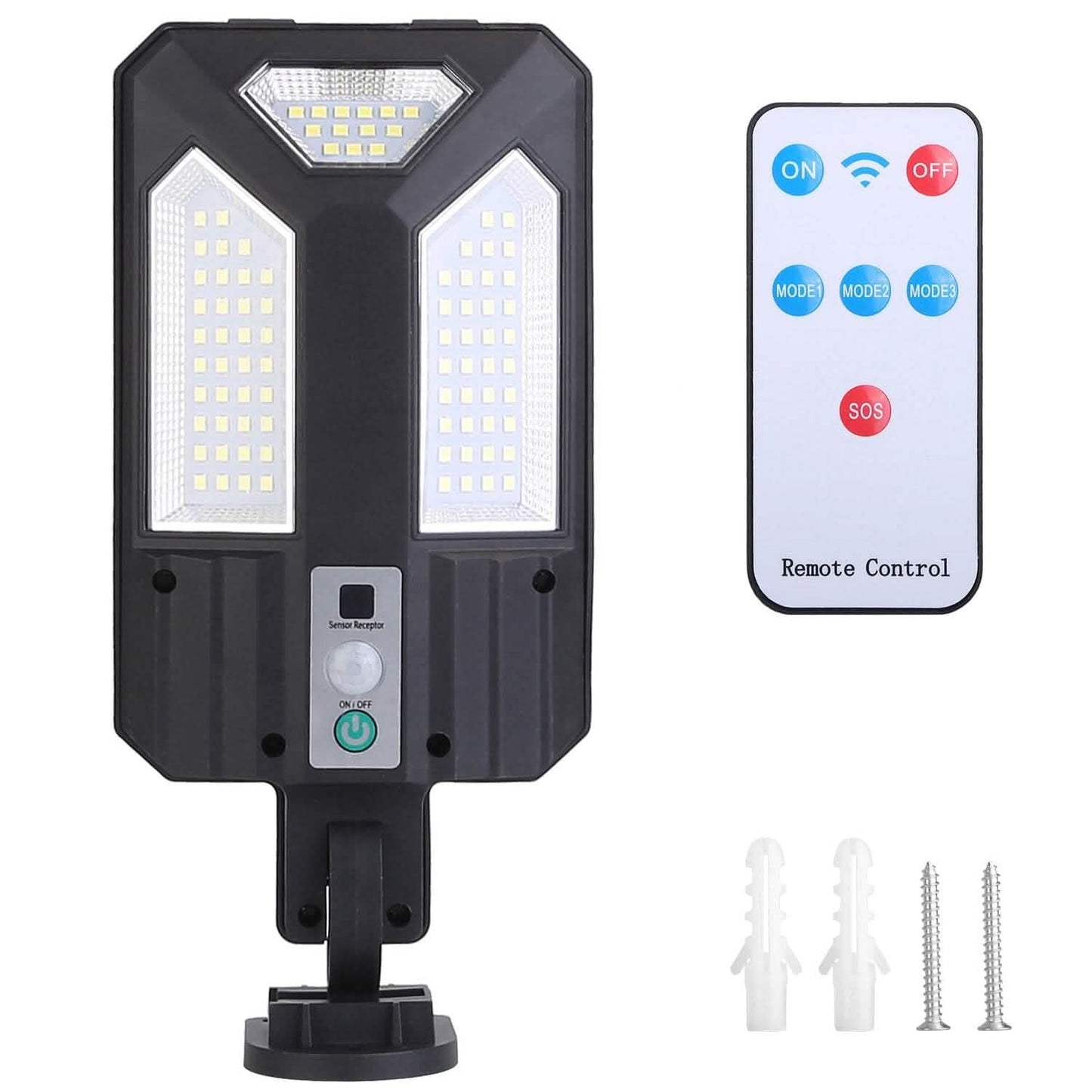 Solar Wall Light Outdoor Beads PIR Motion Sensor Remote Control Wireless Lamps