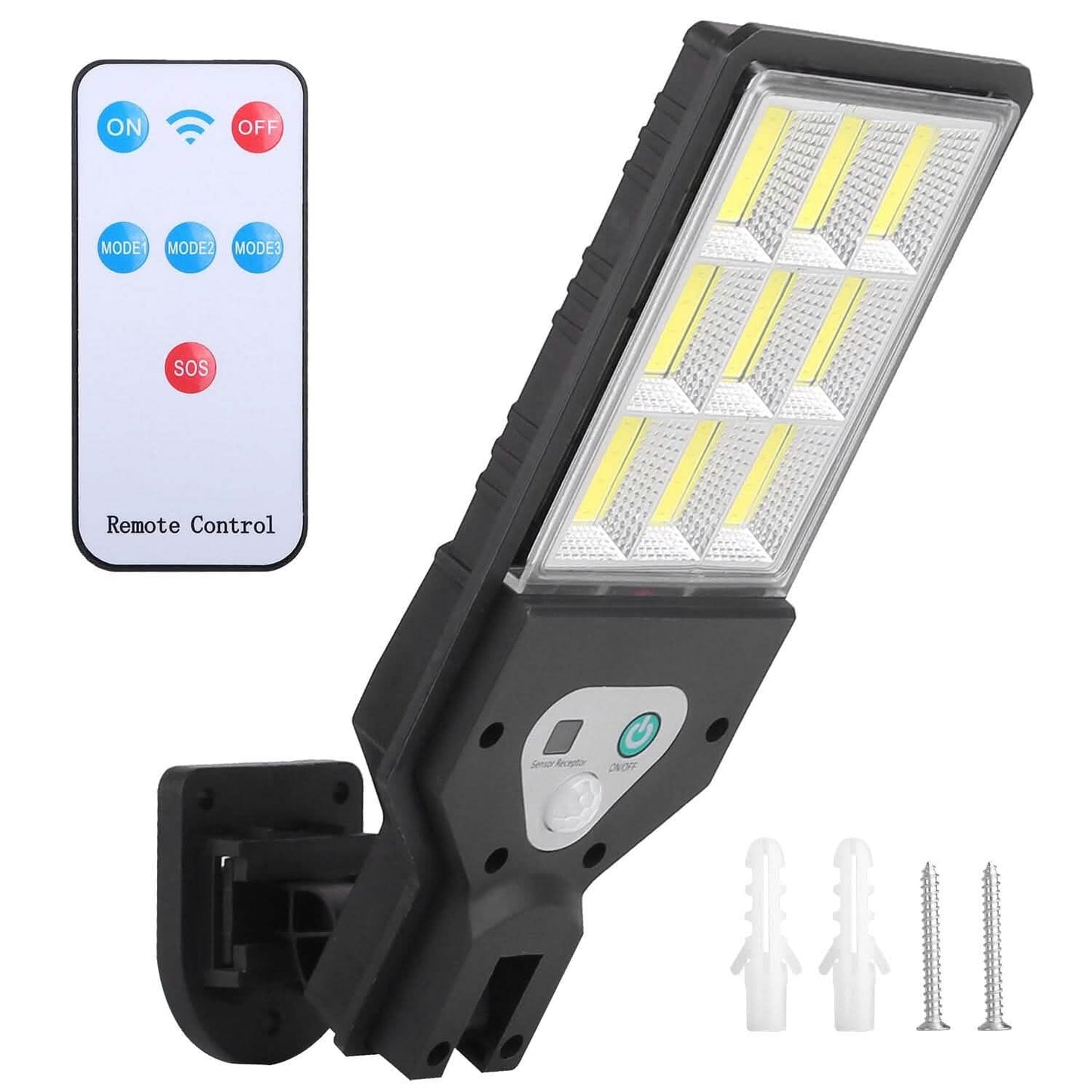 Solar Wall Light Outdoor Beads PIR Motion Sensor Remote Control Wireless Lamps