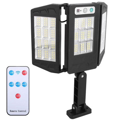 Solar Wall Light Outdoor Beads PIR Motion Sensor Remote Control Wireless Lamps