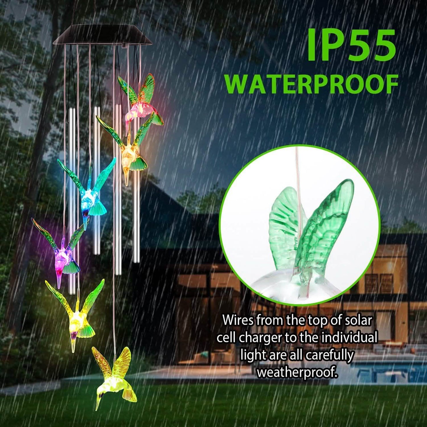 Solar Wind Chime Lights