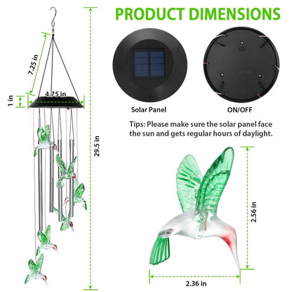 Solar Wind Chime Lights
