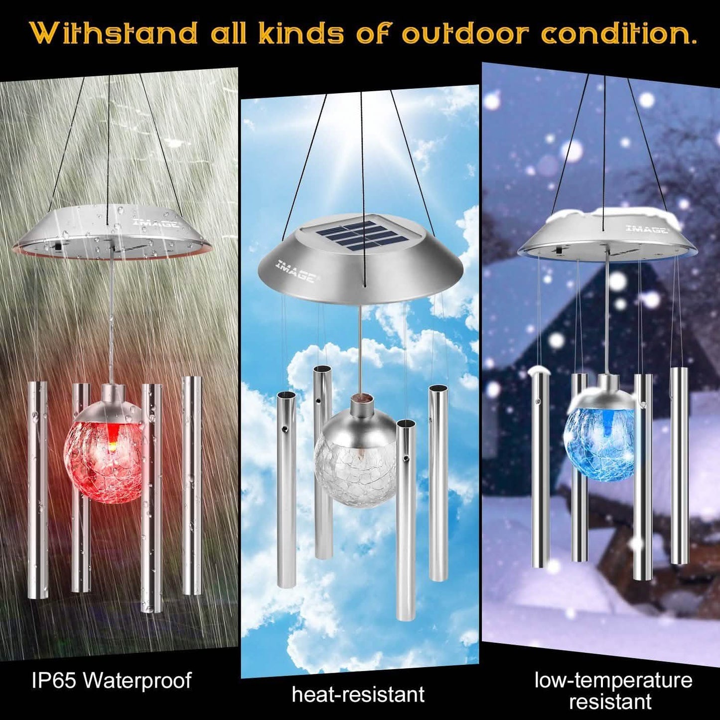Solar Wind Chimes Color Changing LED Light