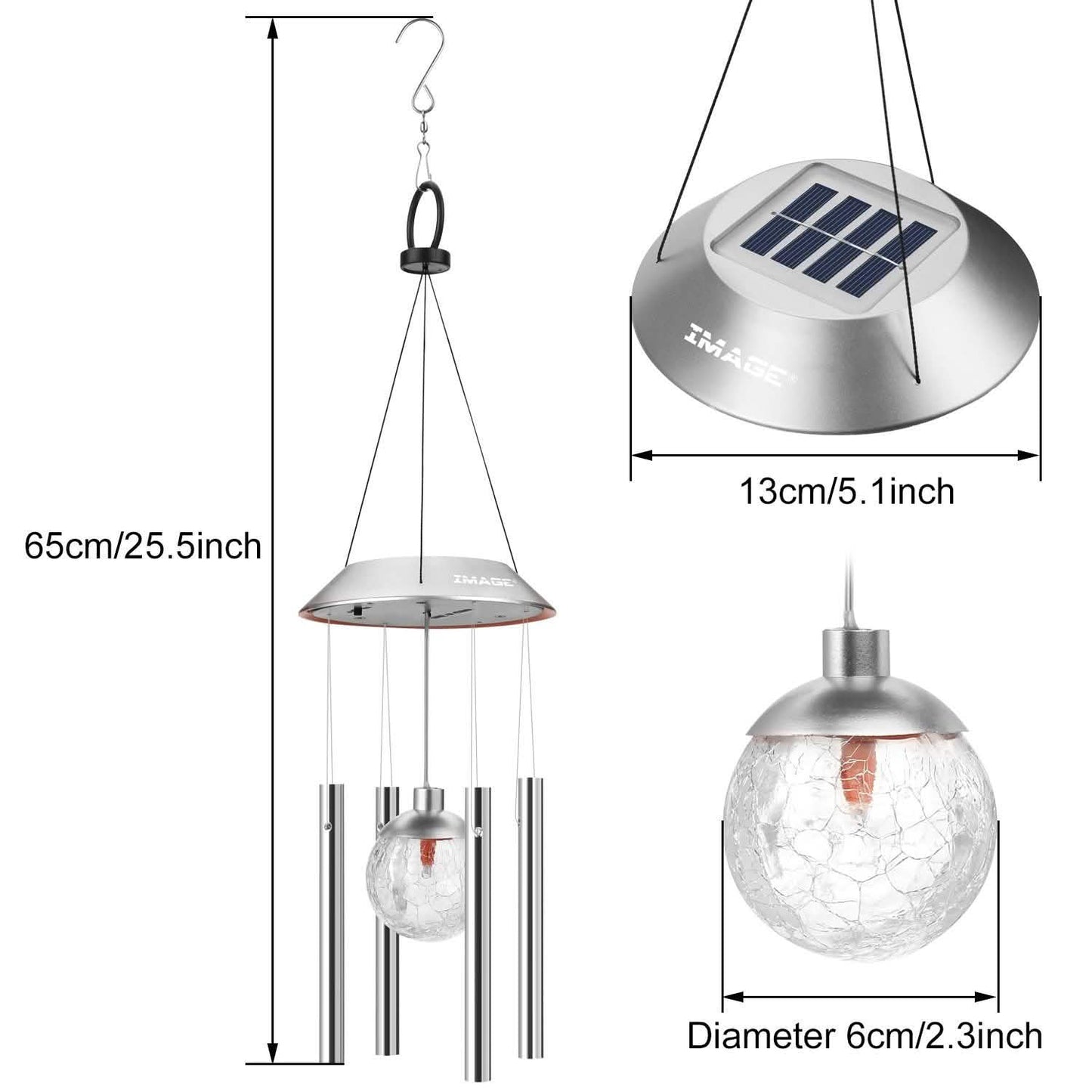 Solar Wind Chimes Color Changing LED Light