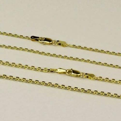 Solid 14K Gold Cable Chain Necklace