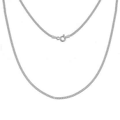 Solid .925 Sterling Silver Curb Link Chain Unisex Necklace