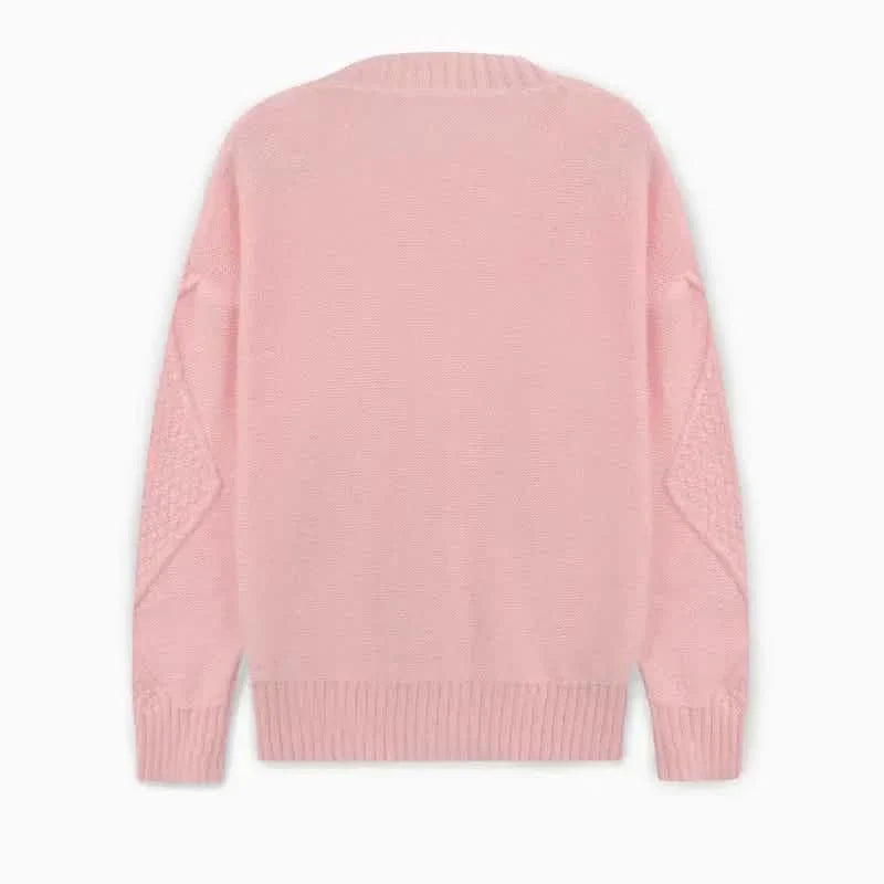 Solid Button Down Cable Knit Cardigan, Casual Long Sleeve Comfy Sweater