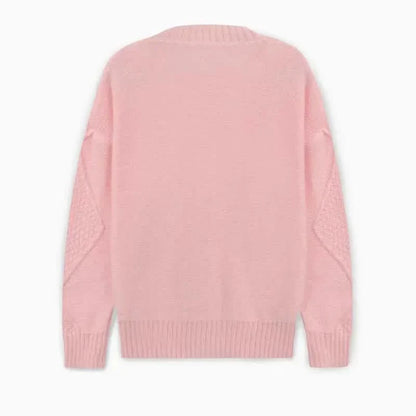 Solid Button Down Cable Knit Cardigan, Casual Long Sleeve Comfy Sweater