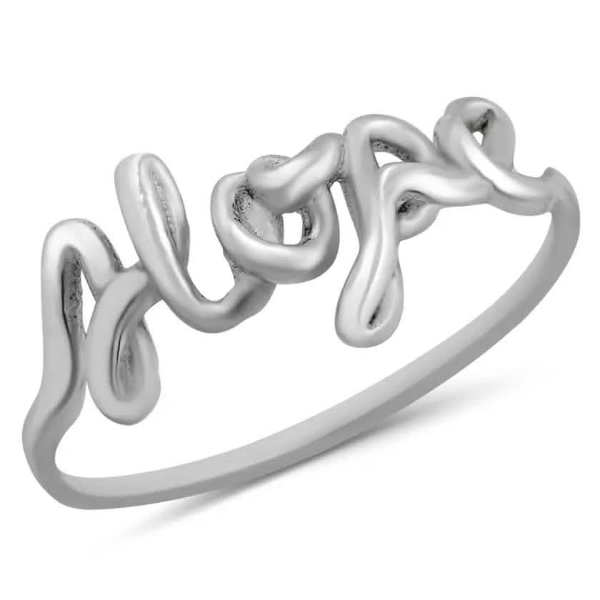 Solid Sterling Silver Inspirational Rings